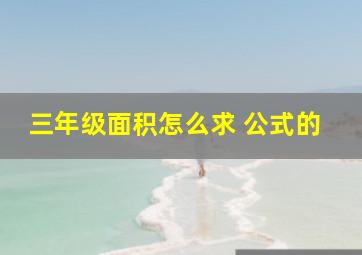 三年级面积怎么求 公式的